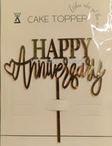 HA1 Acrylic Happy Anniversary Topper