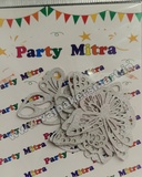 BTG20 Silver Glittery Wings Butterfly Topper