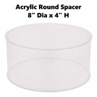Acrylic Transparent Round Spacer 8" x 4"