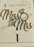 B2B5 Acrylic Miss to Mrs Cake Topper