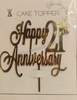 HA7 Acrylic 21st  Happy Anniversary Topper