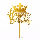 HB24 Acrylic Happy Birthday Topper
