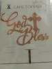 DT1 Acrylic God Bless You Cake Topper