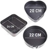 3Pcs 3Shapes Round Spring Form Mould (20cm, 22cm & 24cm)