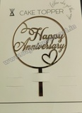 HA15 Acrylic Happy Anniversary Topper