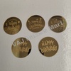Acrylic Happy Birthday Coin Topper (5 Pcs) - Round