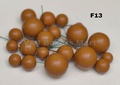 Chestnut Brown Matte Finish Faux Balls (F13)