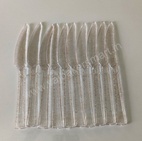 Gold Glitter Transparent Plastic Knife (Pack of 10)