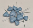 Blue Heart Faux Balls 12pcs