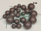 Chocolate Brown Matte Finish Faux Balls (F16)