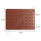 Silicone Macron Baking Mats 38.5x28 cm (48 Cavities)