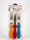 3 Pcs Stainless Steel Cake Icing Pallet Knife Set (Multicolor)