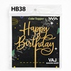 HB38 Acrylic Happy Birthday Topper