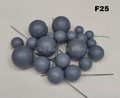 Grey Matte Finish Faux Balls (F25)