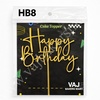 HB8 Acrylic Happy Birthday Topper