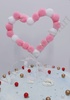Pink Pom Pom Heart Topper