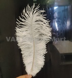 1pc White Ostrich Feather Cake Topper