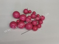 Dark Pink Metallic Faux Balls