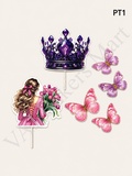 PT1 Princess with Butterfly & Crown Topper
