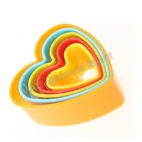 Colourful Heart Shape Cookie/Biscuit/Fondant/Cake Cutter - 5pcs