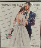 EWC9 Premium Wedding Couple Precut Edible Wafers