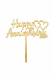 HA10 Acrylic Happy Anniversary Topper