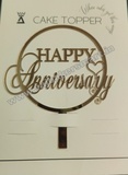 HA16 Acrylic Happy Anniversary Topper