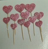 Paper Glitter Baby Pink Heart Topper