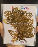 TBT63 Trendy Gold Butterfly Toppers