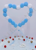 Blue Pom Pom Heart Topper