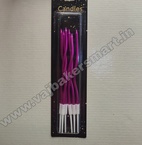 Hot Pink Zigzag Candles