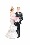 Wedding Couple Ceramic Figure Cake Topper Decorations