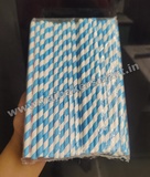 Paper Straw - Blue & White