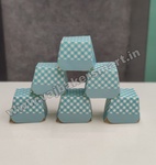 Square Cup Cake Mould Blue (Pack of 6)