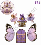 TB1 Trending Butterfly Wings, Castle with Fairies Topper