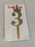 Acrylic Numerical Topper No.3