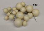 Pastel Yellow Matte Finish Faux Balls (F22)