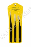 3Pcs Tweezers Set