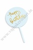 Coloured Acrylic Happy Birthday Topper (Blue)