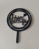 HBB2 Black Happy Birthday Topper