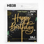 HB38 Acrylic Happy Birthday Topper