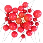 Red Metallic Faux Balls