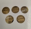 Acrylic Happy Birthday Coin Topper (5 Pcs) - Round