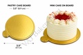 Round Gold Pastry Base 3.5" (Pack of 10)