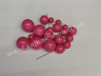 Dark Pink Metallic Faux Balls
