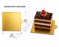 Square Gold Pastry Base 3.5" (Pack of 10)