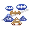 SuperHero's Batman & Superman Cartoon PVC Fondant Cookie Cutter Set
