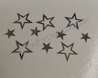 Acrylic Star Cutout Silver (Pack of 10)