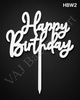 HBW2 White Happy Birthday Topper