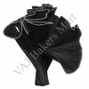 Pearl Noor Net 3-4M (Wrinkled Wave Mesh) - Black